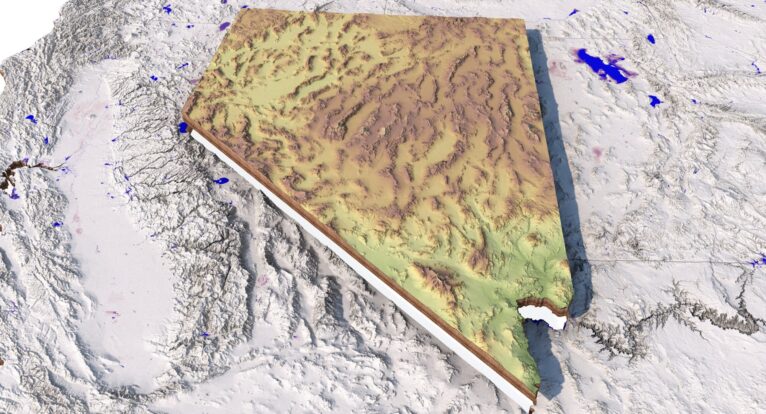 Interactive 3D map of the contiguous 48 U.S. states