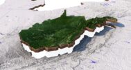 USA 3D model for geography education
