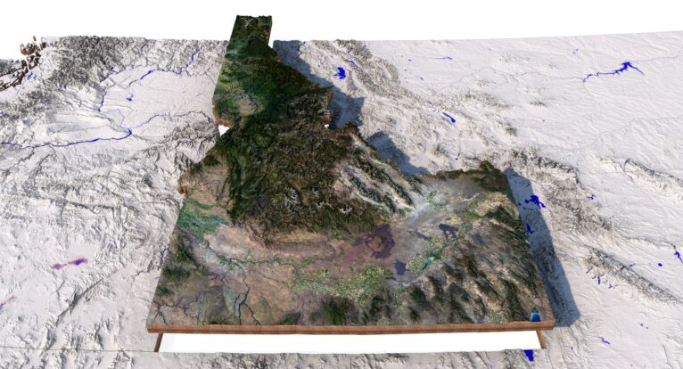 Editable 3D model of the U.S. for various applications