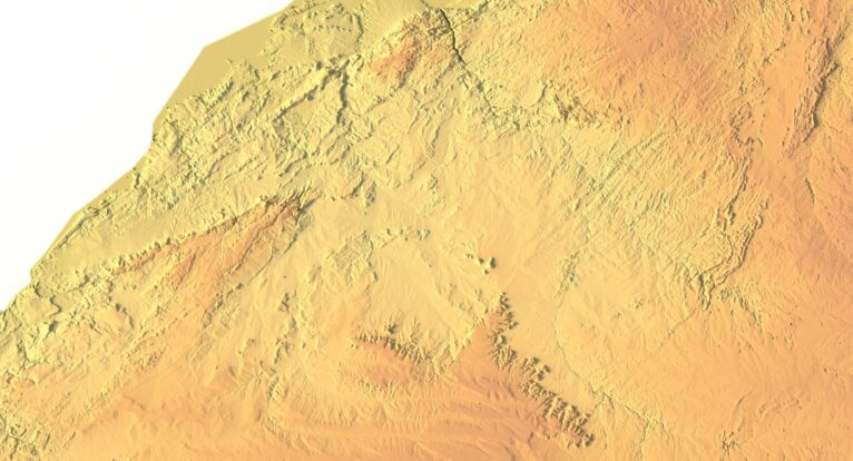 Preview of the STL model of Zimbabwe's topography