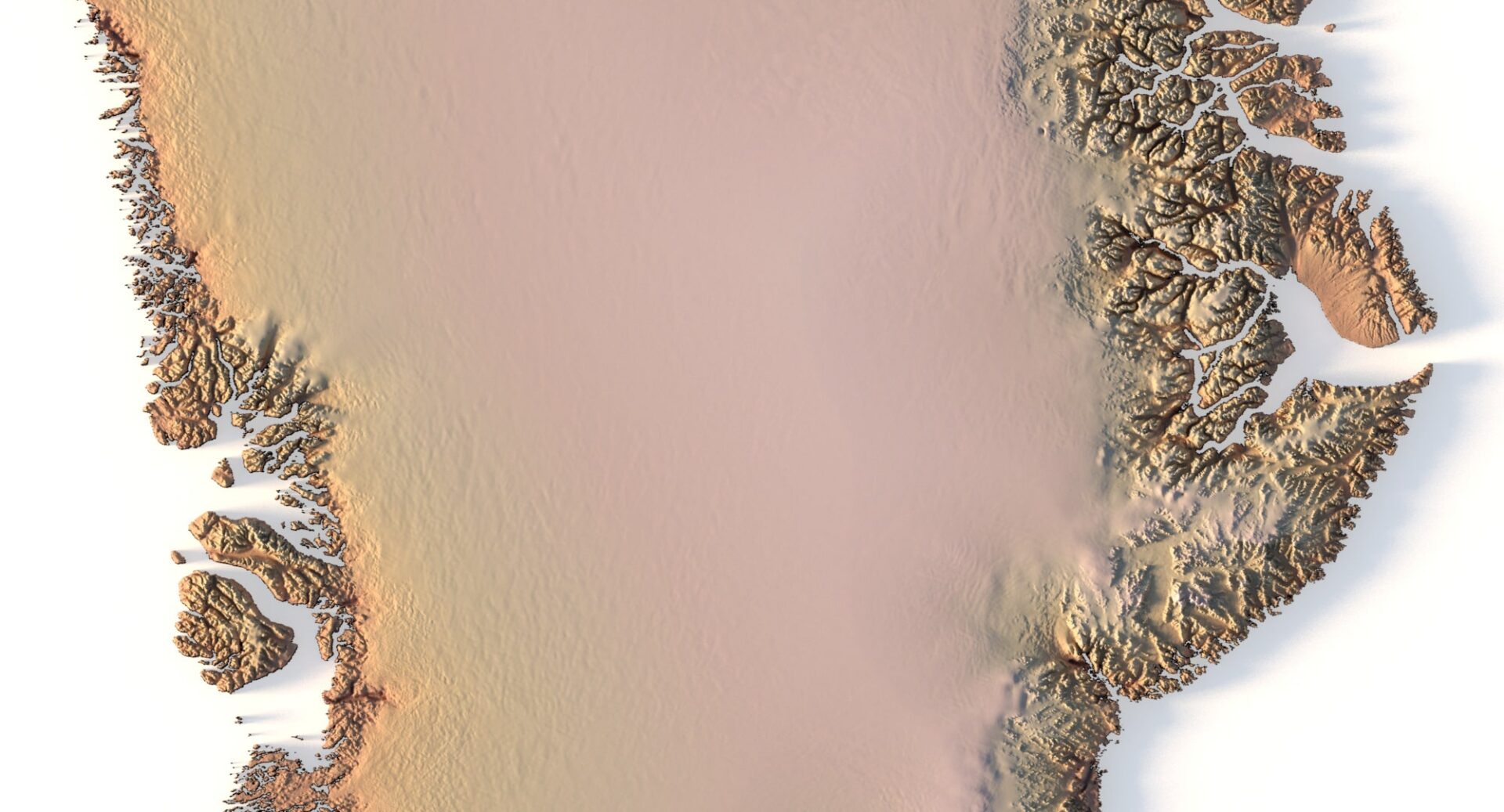 Greenland Topographic Map – STL Model for 3D Printing & CNC