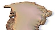 Topographic map of Greenland used in educational setup