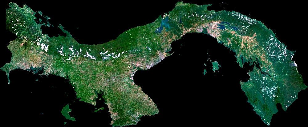 Panama satellite map