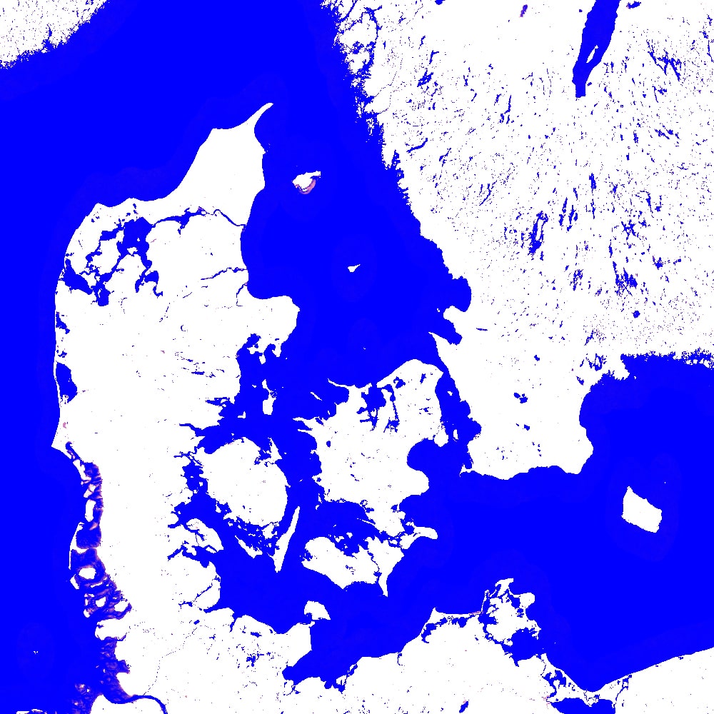 Denmark Water Map