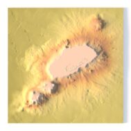 3D terrain model of Bermuda in STL format, front view