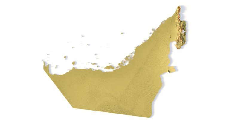 STL file of UAE map for CNC and 3D printing