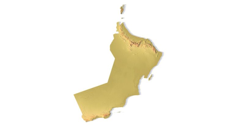 STL file of Oman map for CNC and 3D printing