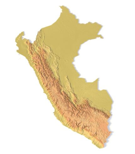 STL file of Peru map for CNC and 3D printing