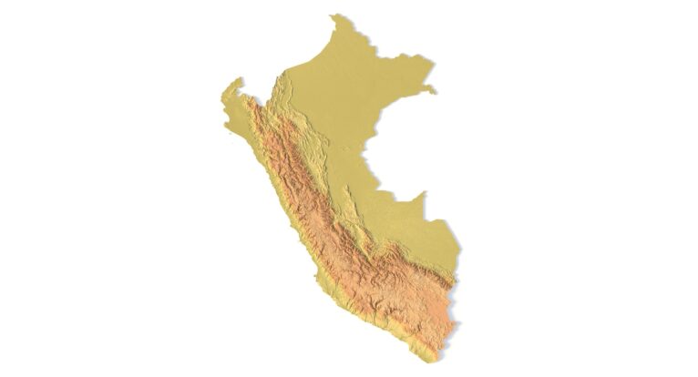 STL file of Peru map for CNC and 3D printing