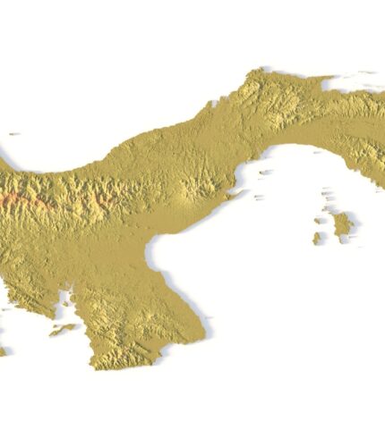 STL file of Panama map for CNC and 3D printing
