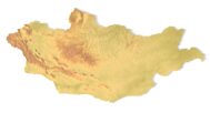 STL file of Mongolia map for CNC and 3D printing