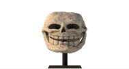 SLA printed realistic Troll Face meme skull in resin material