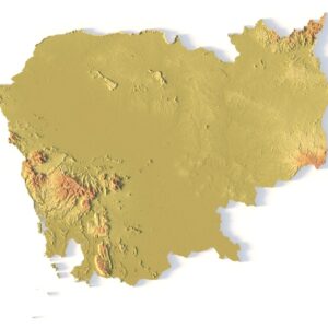 STL file of Cambodia map for CNC and 3D printing