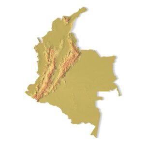 STL file of Colombia map for CNC and 3D printing