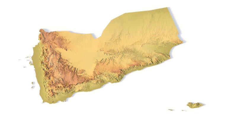 STL file of Yemen map for CNC and 3D printing