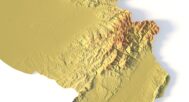 Digital elevation terrain of Uzbekistan in STL format