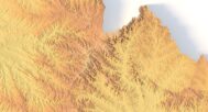 Digital elevation terrain of Uruguay in STL format