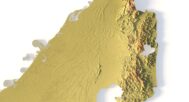 Digital elevation terrain of UAE in STL format