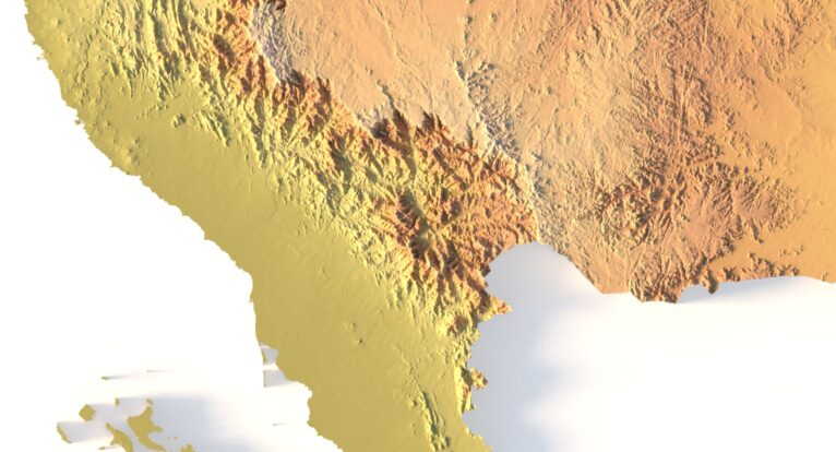 Digital elevation terrain of Saudi Arabia in STL format