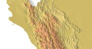 Digital elevation terrain of Peru in STL format