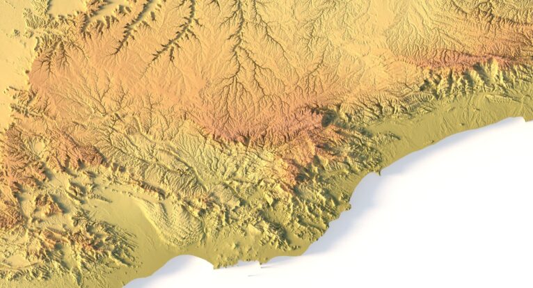 Digital elevation terrain of Yemen in STL format