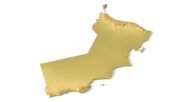 Isometric view of Oman’s 3D terrain STL map