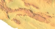 Close-up of Mongolia’s terrain in STL model