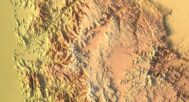 Close-up of Yemen’s terrain in STL model