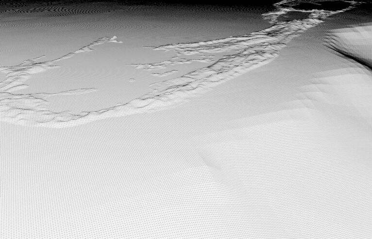 Wireframe view of the Bermuda STL terrain model