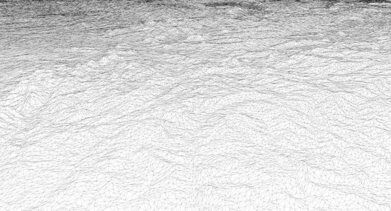 Wireframe view of the Uruguay STL terrain model