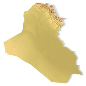 STL file of Iraq map for CNC and 3D printing