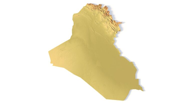 STL file of Iraq map for CNC and 3D printing