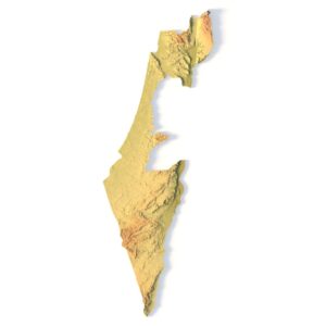 STL file of Israel map for CNC and 3D printing
