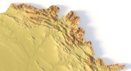 Digital elevation terrain of Iraq in STL format