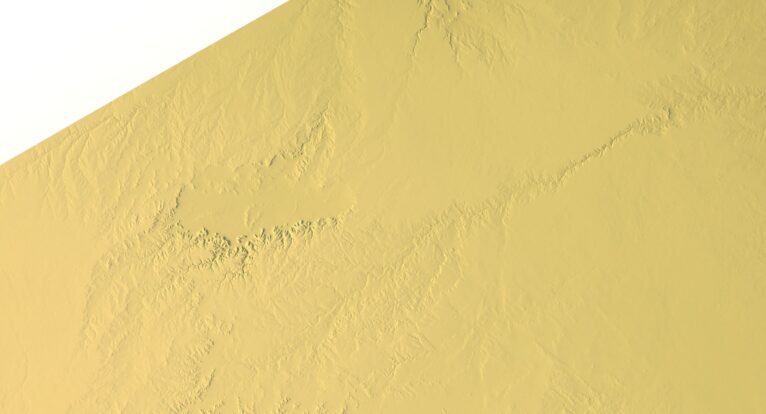 Close-up of Iraq’s river valleys in STL model
