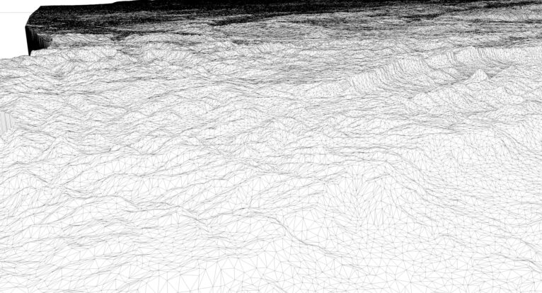 Wireframe view of the Israel STL terrain model