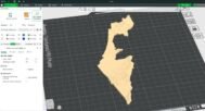 Printable Israel elevation map model for geography lessons