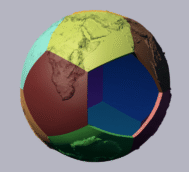 regular dodecahedrons (terrestrial topography)