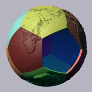 regular dodecahedrons (terrestrial topography)