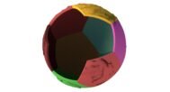 DIY Earth globe STL model with 12 dodecahedron pieces