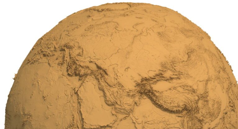 Earth STL for 3D Printing – Rivers