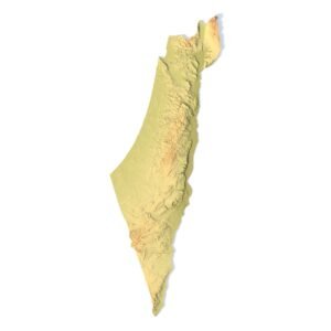 Israel relief map STL ready for 3D printing