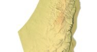 Israel terrain 3D model with elevation