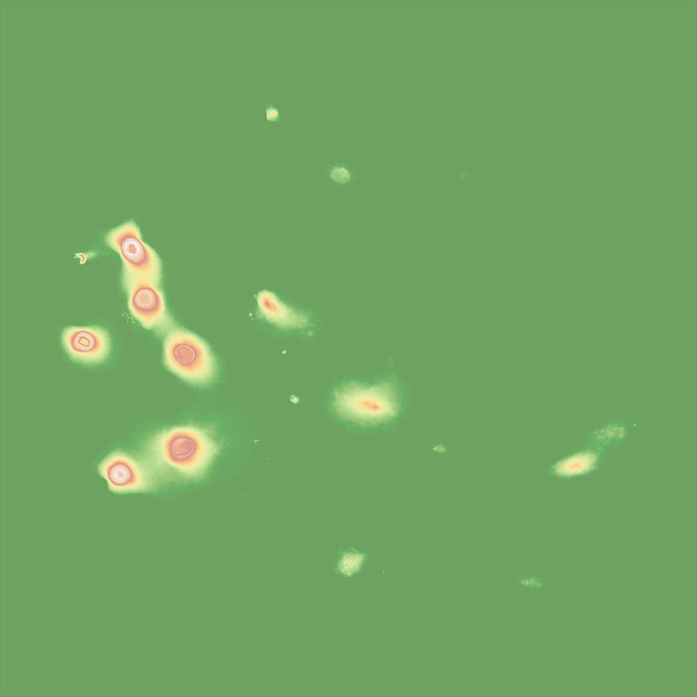 Galapagos Islands pseudo-color relief texture for topographic visualization