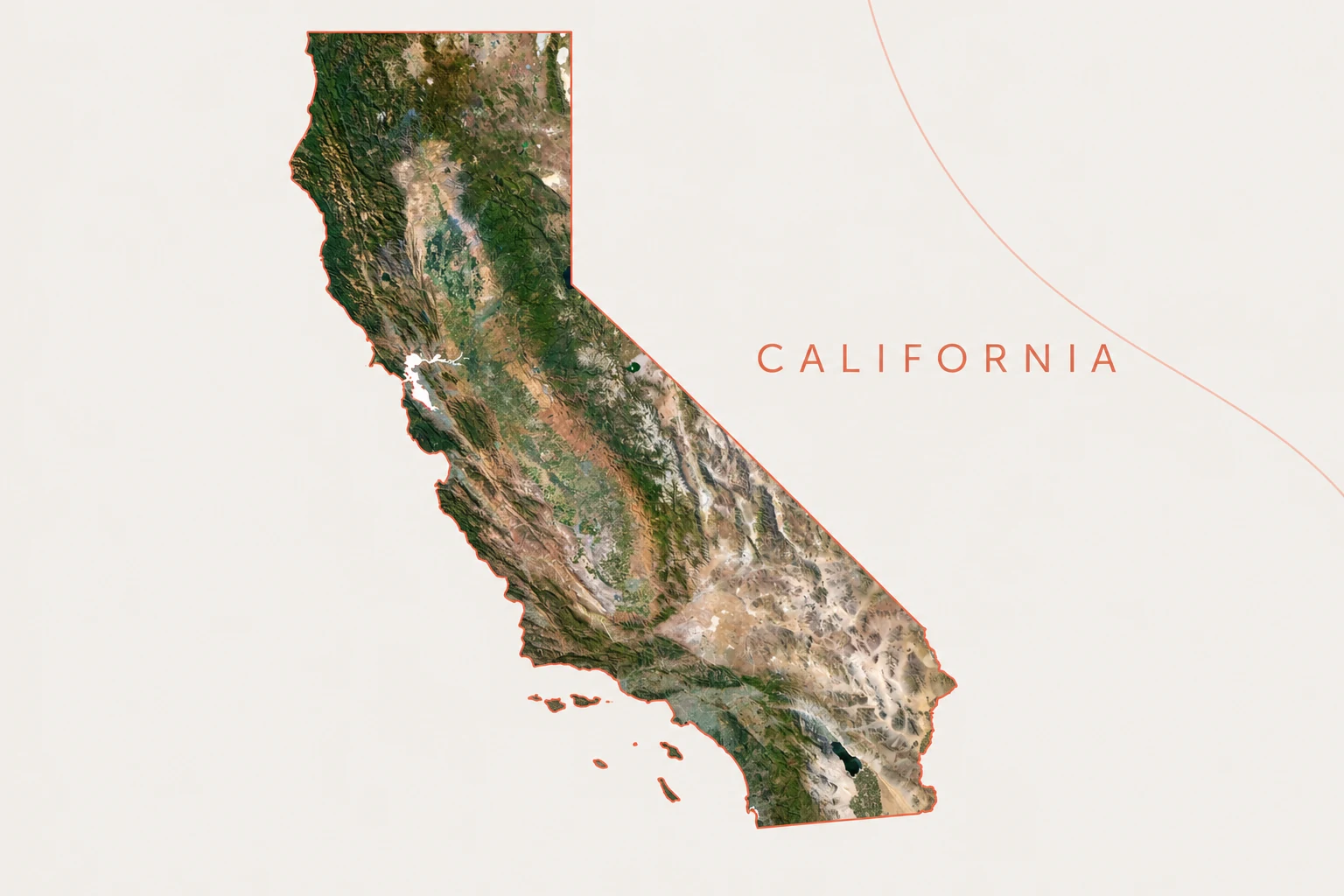 AI-generated California — animated location graphic concept.