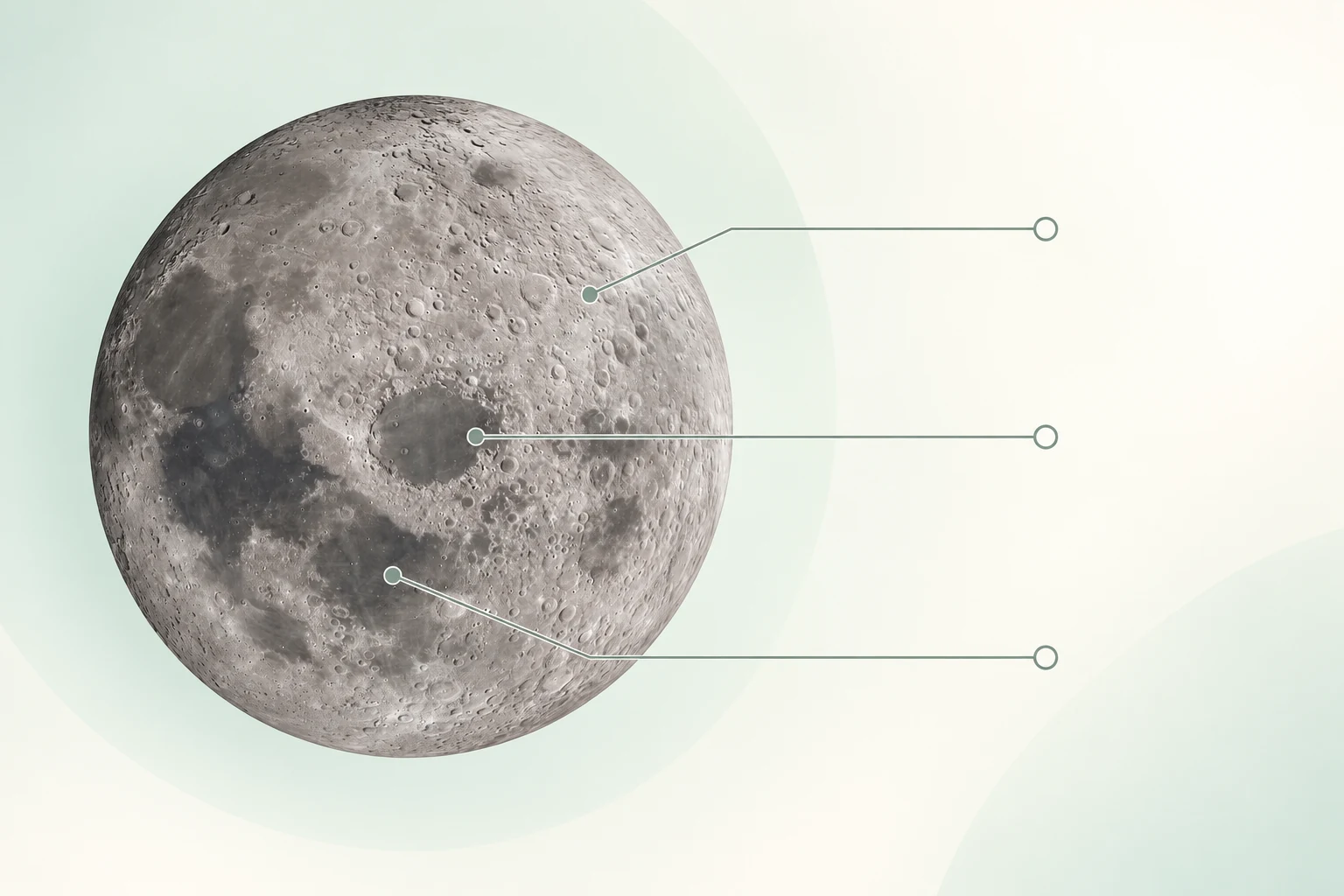 AI-generated moon — educational illustration concept.